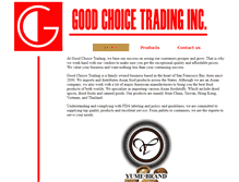 Tablet Screenshot of goodchoiceinc.com